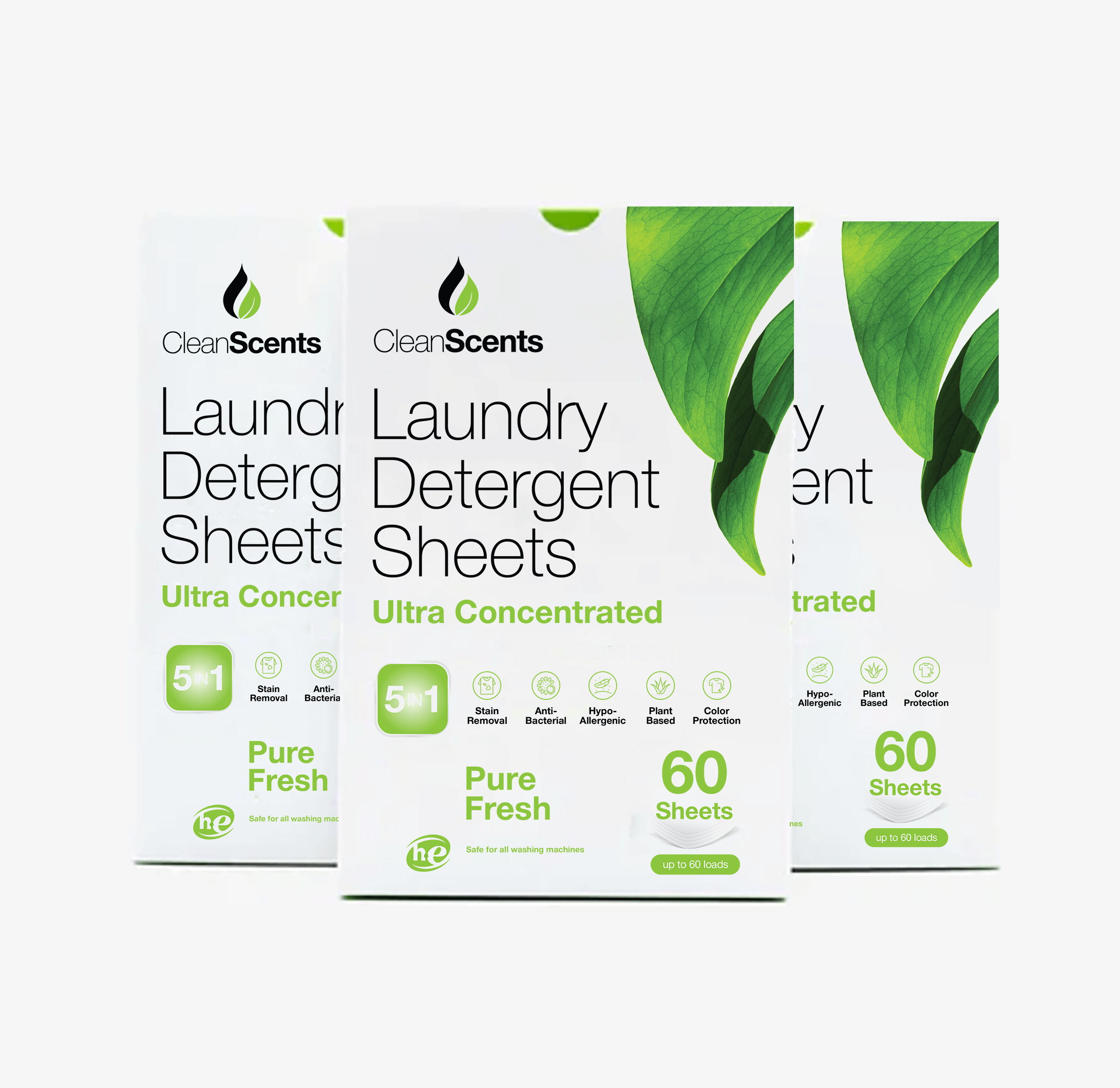 5in1 Pure Fresh Laundry Detergent Sheets - CleanScents