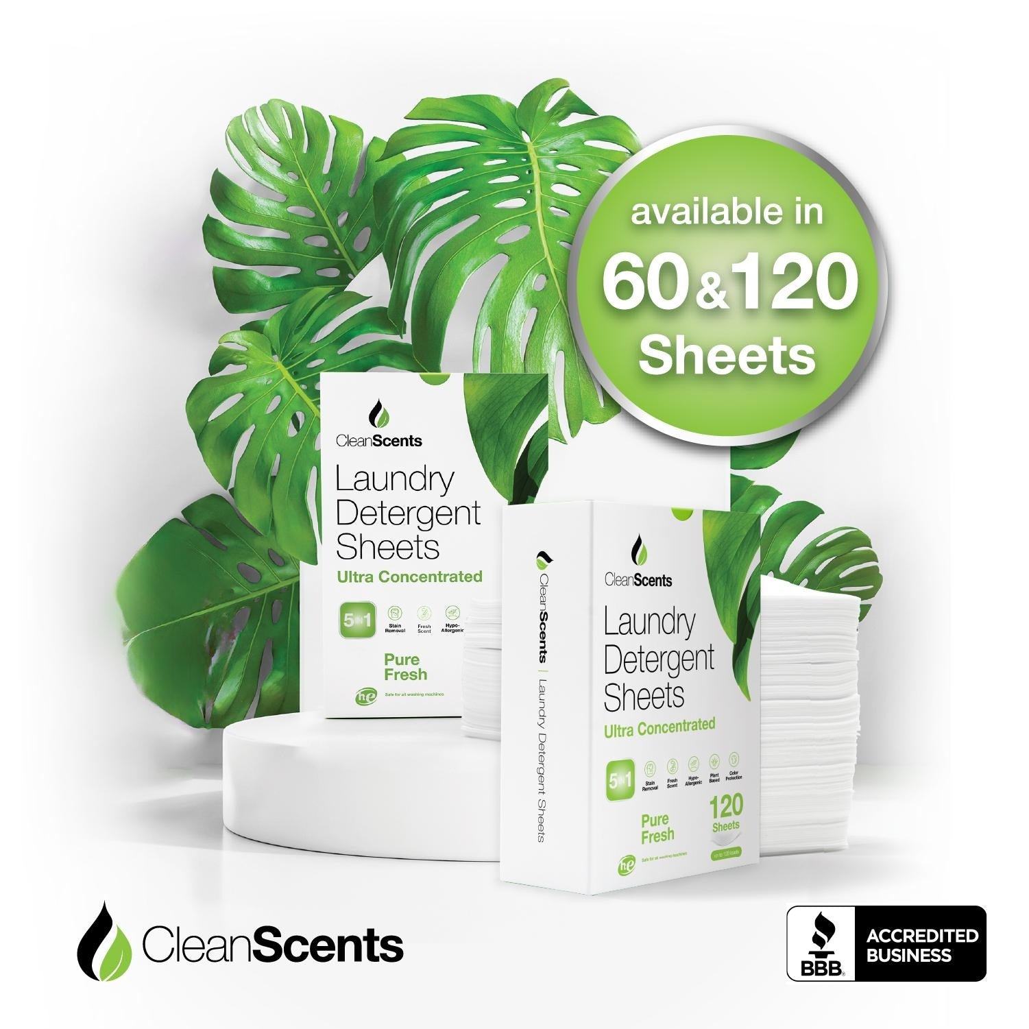 5in1 Pure Fresh Laundry Detergent Sheets